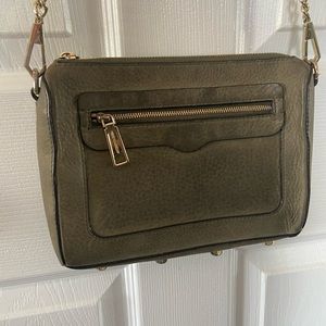 Rebecca Minkoff Avery Nubuck Green Crossbody Bag